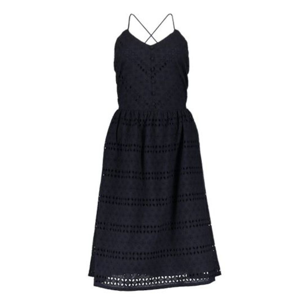 NWT Tommy Hilfiger Sky Captain eyelet a-line navy blue dress woman size 6